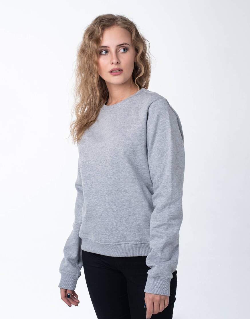 Серый меланж женский свитшот оптом